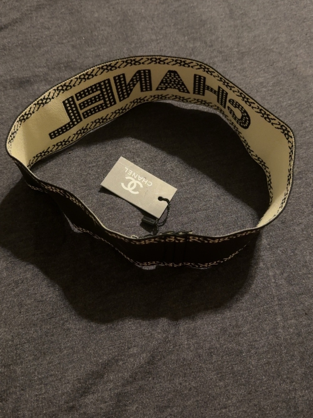 Double CC Black & Cream Logo Headband - Picture 4 of 5